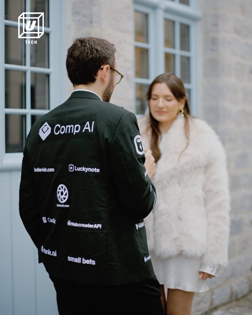 Француз оплатил свадьбу, превратив свадебный пиджак в рекламный носитель - похожая новость на Toplenta