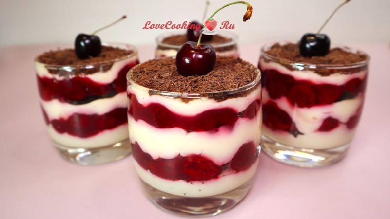 Трайфлы с вишней | Десерт в стакане - похожая новость на Toplenta