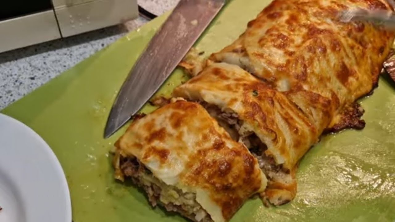 Рулет-пирог с мясной начинкой - похожая новость на Toplenta