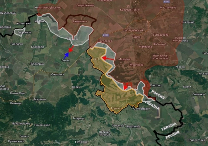 В Курской области ВС РФ давят в направлении Олешни: карта боевых действий по состоянию на 08.04.2025 - свежие новости на Toplenta