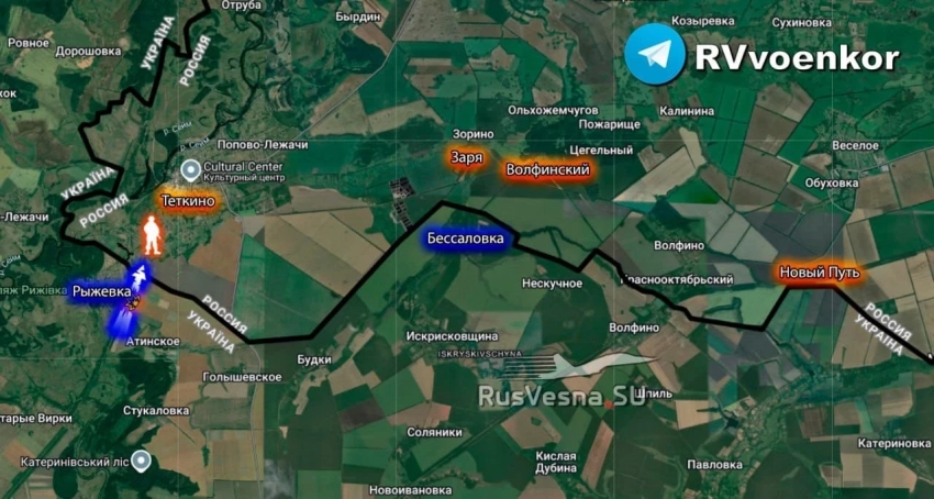 В направлении Тёткино в Курской области завязались ожесточённые бои: карта боевых действий на 19.05.2025 - ИИ на Toplenta