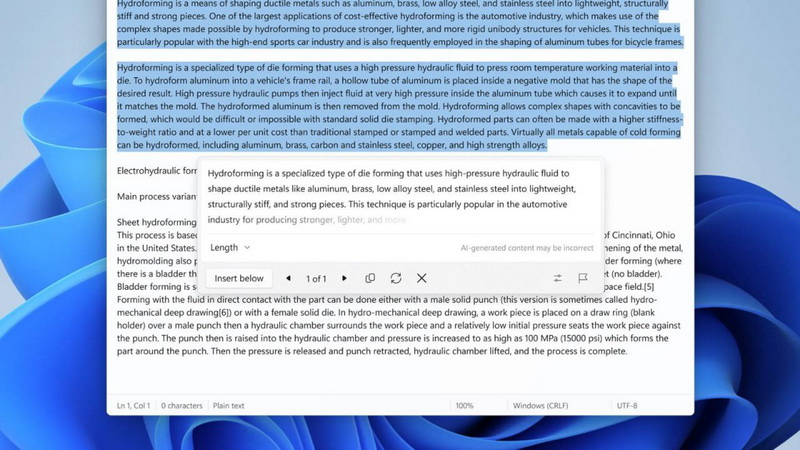 В «Блокноте» Windows 11 появились таблицы и новые функции на основе ИИ - похожая новость на Toplenta