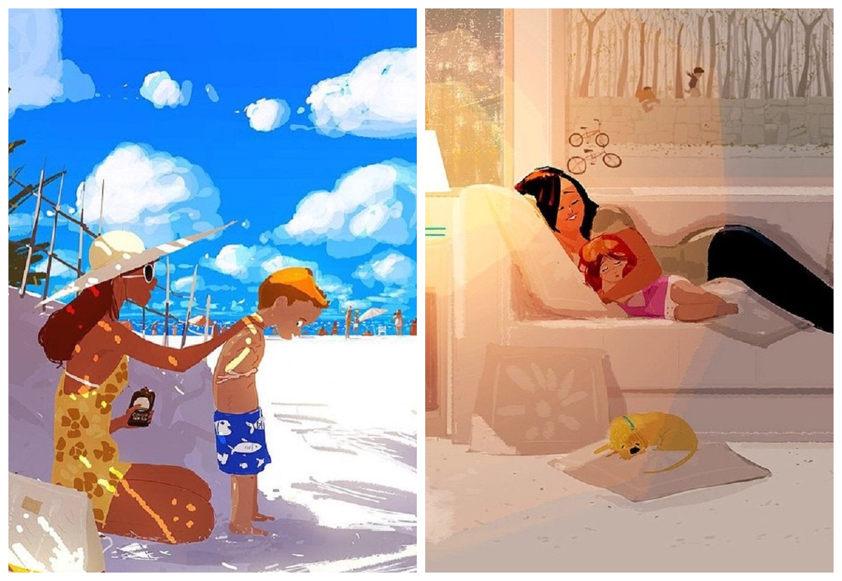 22 трогательные иллюстрации про связь между матерью и ребенком - похожая новость на Toplenta