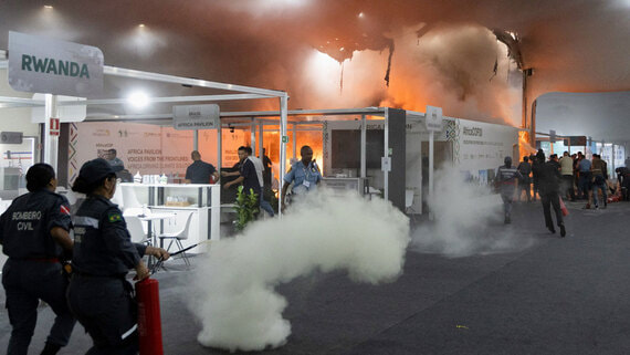 На климатической конференции ООН в Бразилии произошел пожар - свежие новости на Toplenta