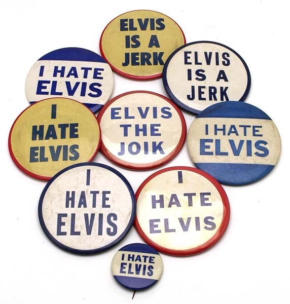 Менеджер Элвиса Пресли продавал значки с надписью «Я ненавижу Элвиса» - похожая новость на Toplenta