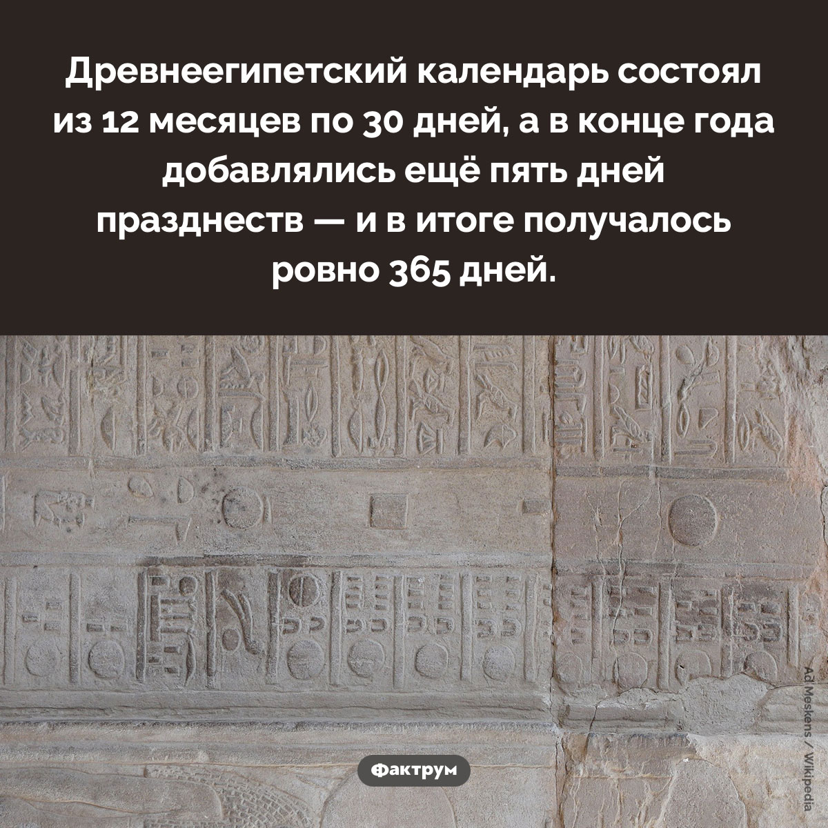Простой и удобный древнеегипетский календарь - свежие новости на Toplenta по теме египет