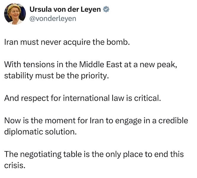 Урсула требует от Ирана капитулировать - свежие новости на Toplenta по теме В мире  /  Соцпортал