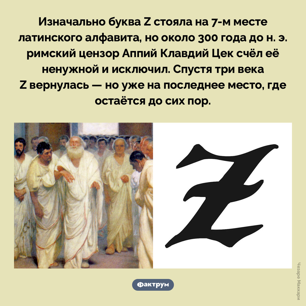 Однажды буква Z исчезла из алфавита - свежие новости на Toplenta по теме Древний Рим