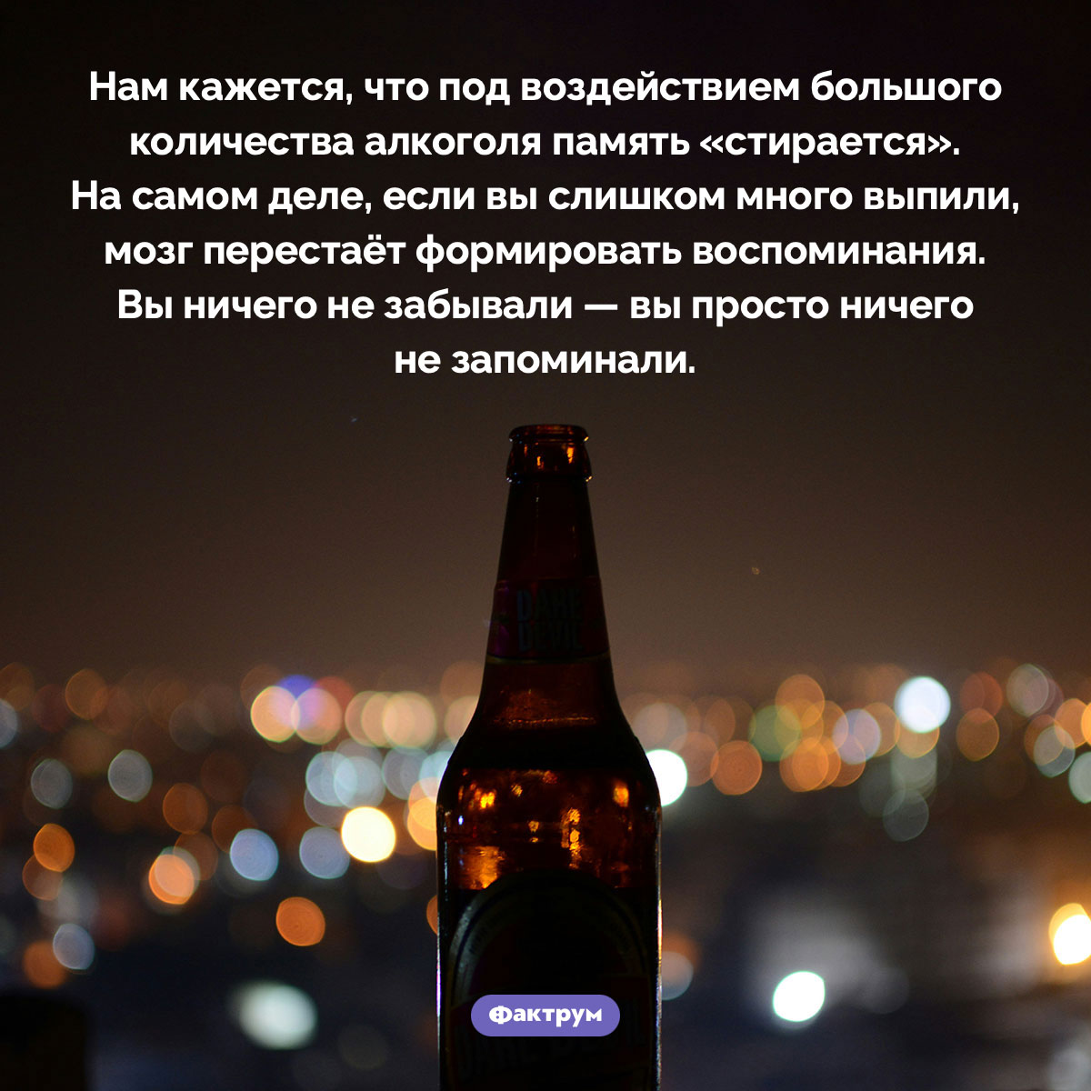 Алкоголь не стирает память - свежие новости на Toplenta по теме Чел