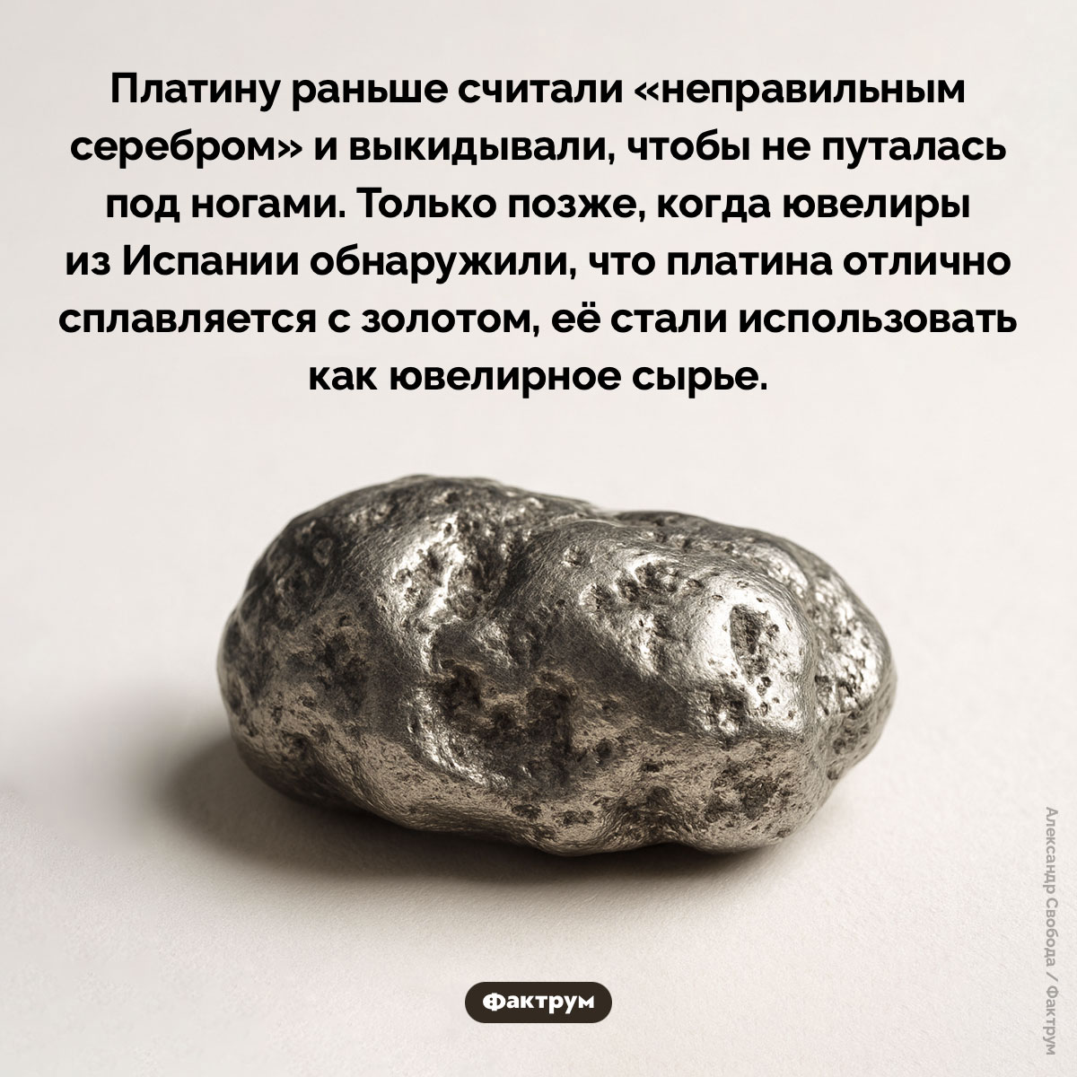 Платину считали «неправильным серебром» - свежие новости на Toplenta