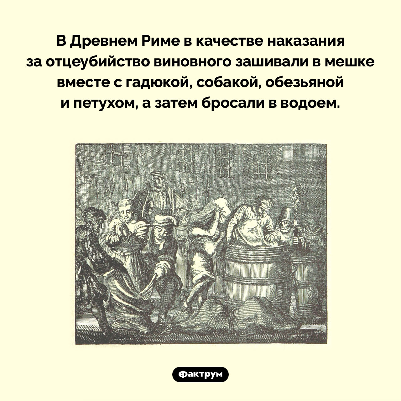 Наказание за убийство отца в Древнем Риме - свежие новости на Toplenta по теме ств