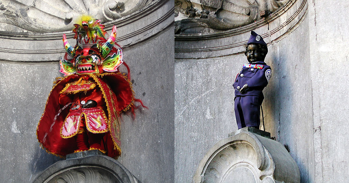 «Писающего мальчика» постоянно переодевают - похожая новость на Toplenta