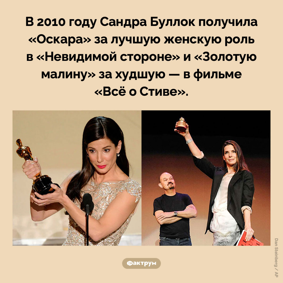 Сандра Буллок получила и «Оскара», и «Малину» в один год - свежие новости на Toplenta по теме премия