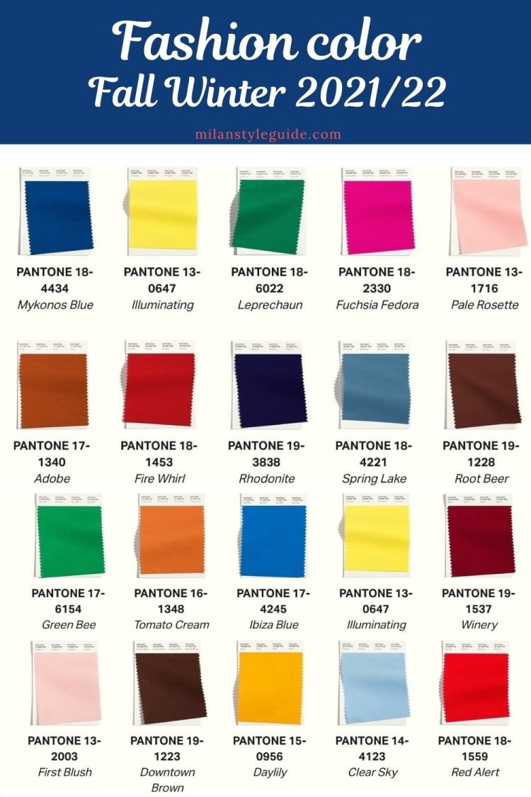 Модные цвета Pantone Осень-Зима 2021/2022 — - свежие новости на Toplenta