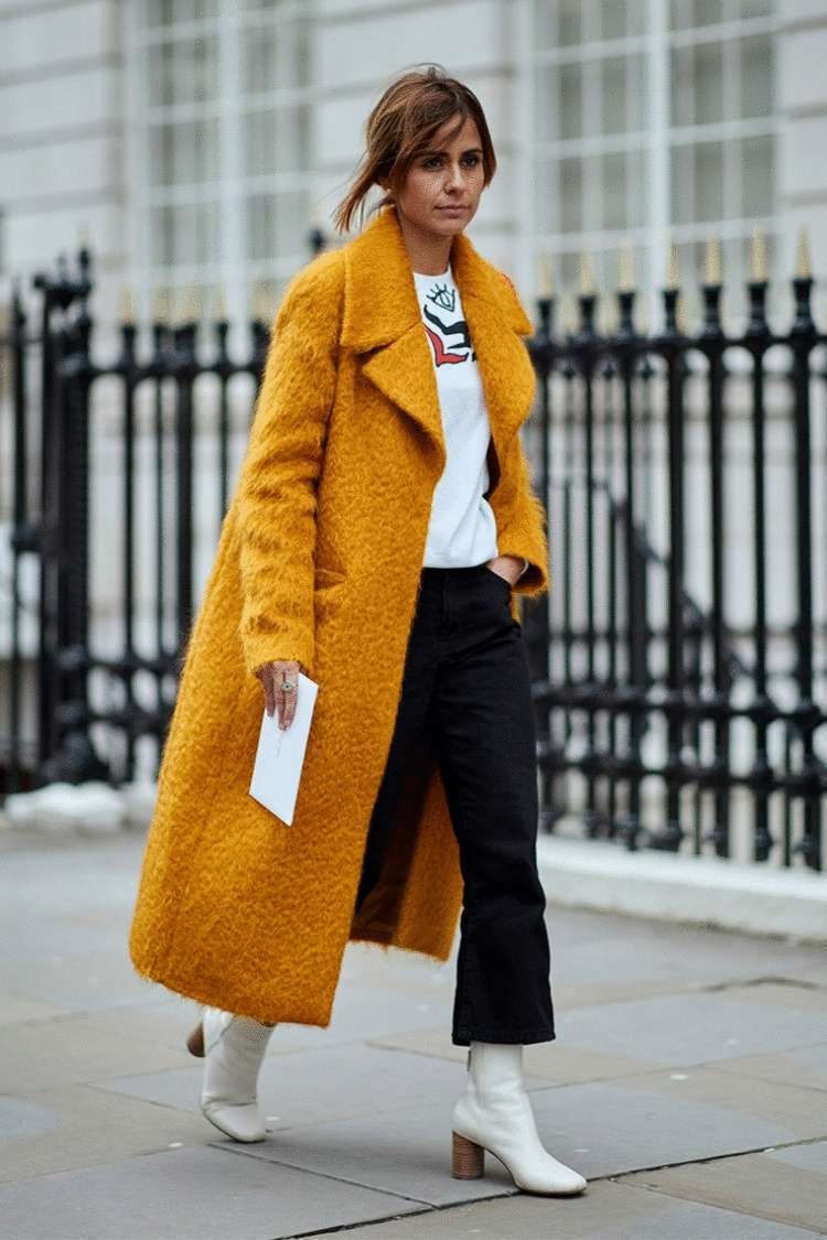 15 красивых идей с чем носить горчичное пальто - свежие новости на Toplenta по теме Краснуху