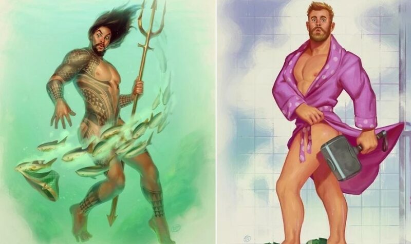 Супергерои в стиле пин-ап от художника Дэвида Таласки-Брауна - свежие новости на Toplenta по теме супергерои