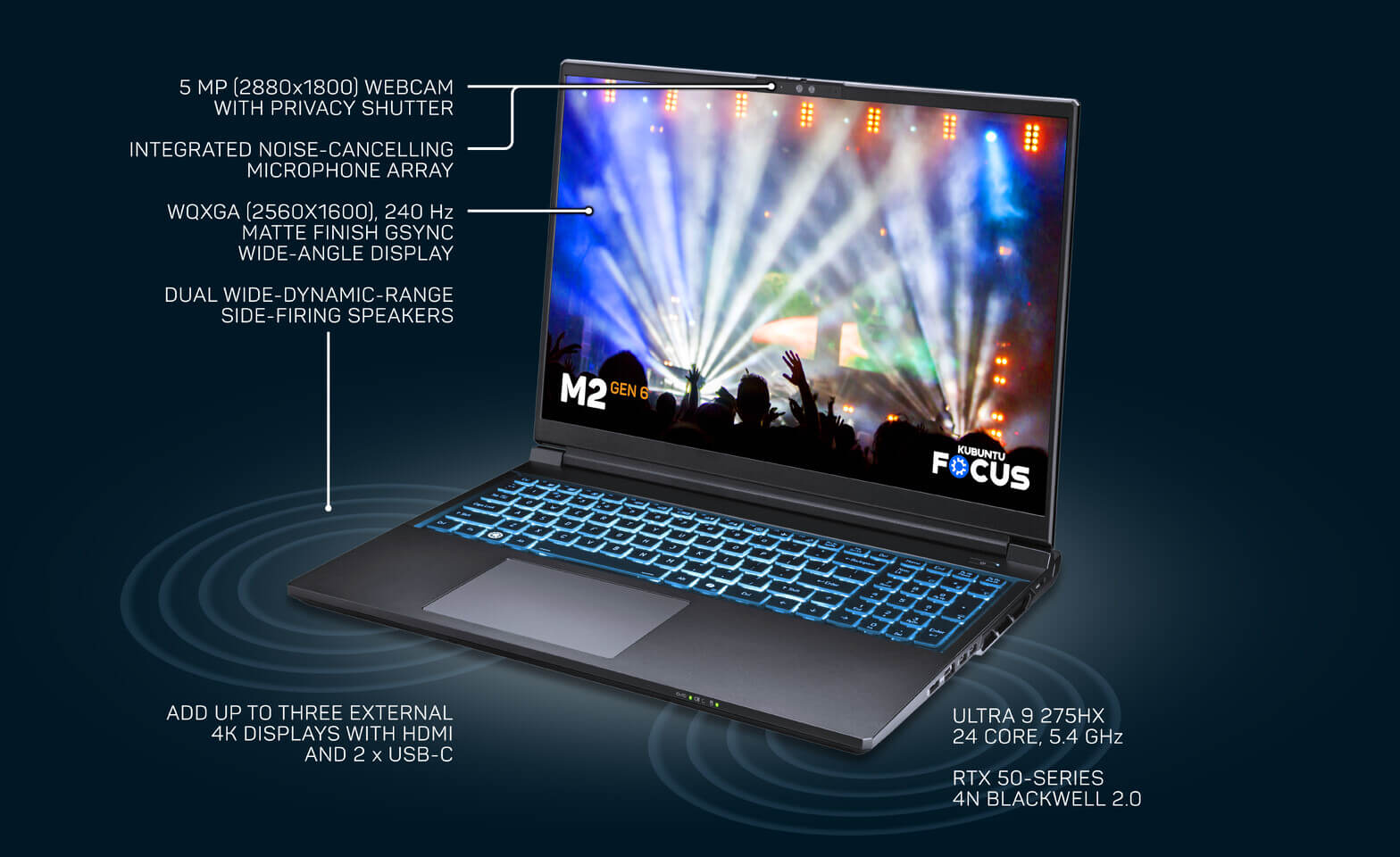 Новый Linux-ноутбук Kubuntu Focus M2 получил видеокарту RTX 5070 Ti - свежие новости на Toplenta