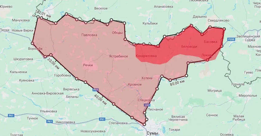 Задачей минимум по созданию буфера в Сумской области может стать переход под контроль ВС РФ территории севернее дорог Н-07 и Р-44 - свежие новости на Toplenta