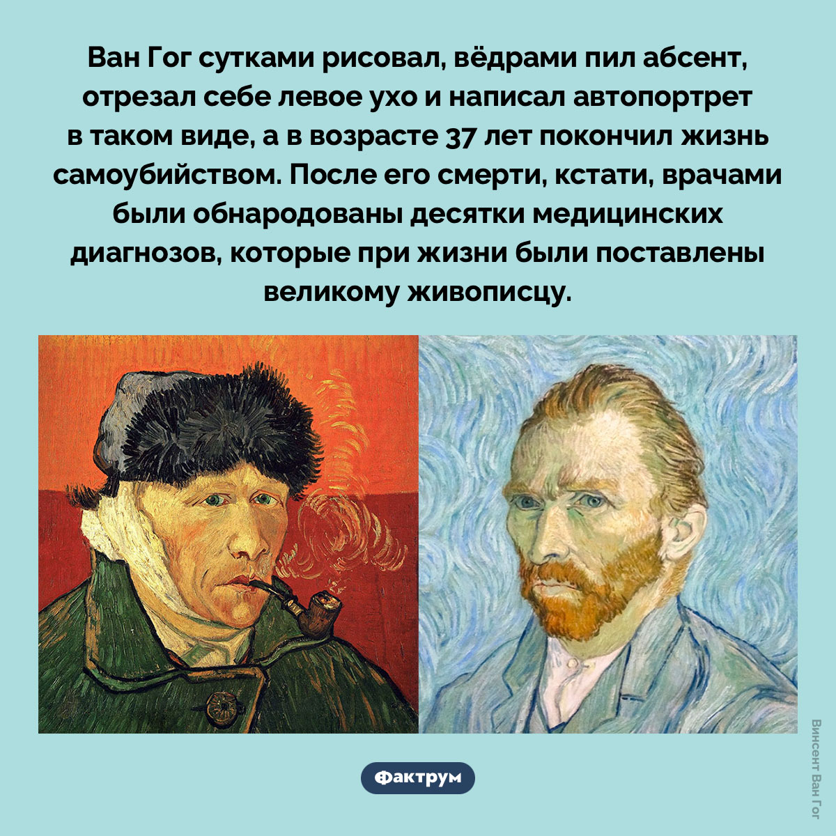 Странности Винсента Ван Гога - свежие новости на Toplenta по теме Факты в картинках