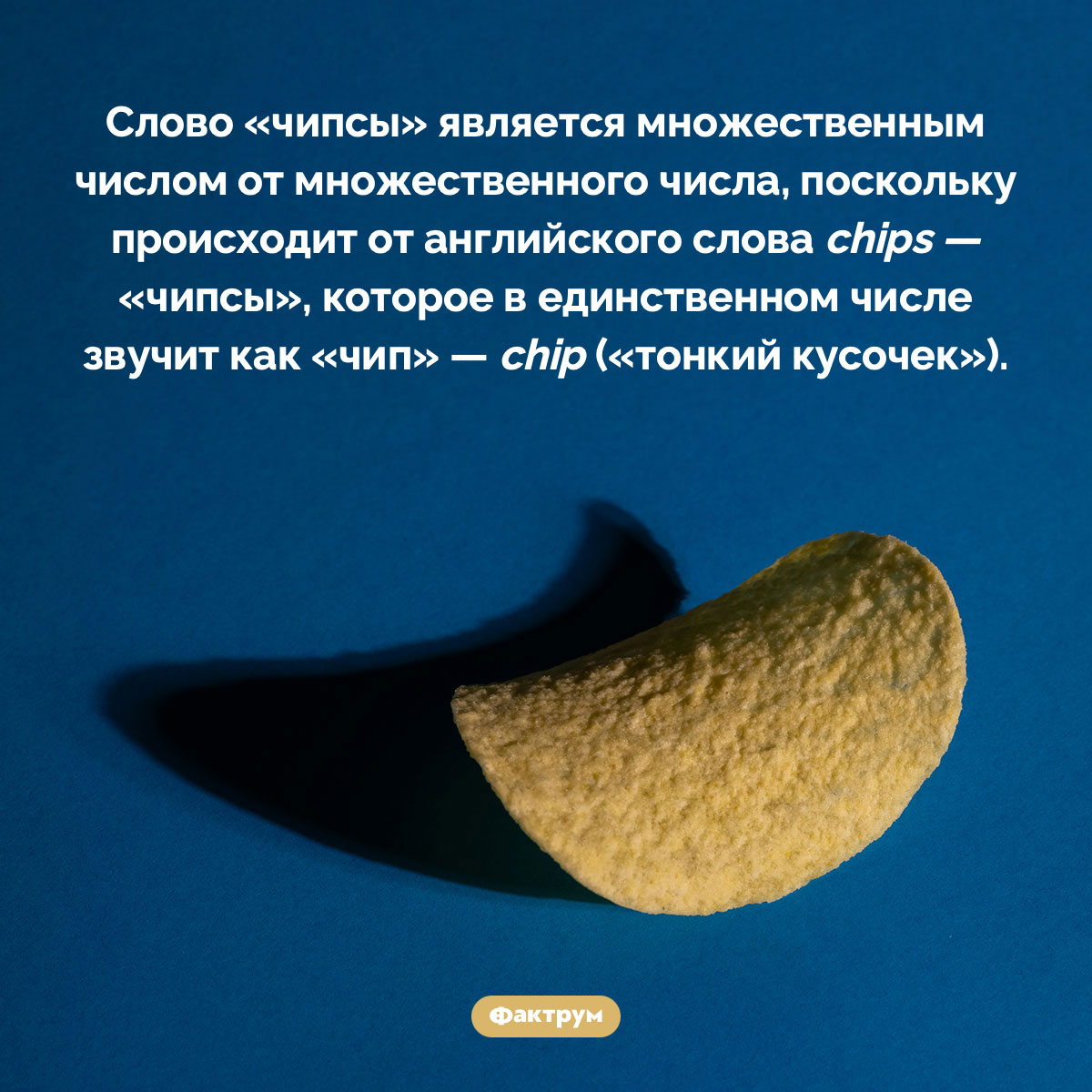 Слово «чипсы» является множественным числом от множественного числа - свежие новости на Toplenta по теме 29.10.2022