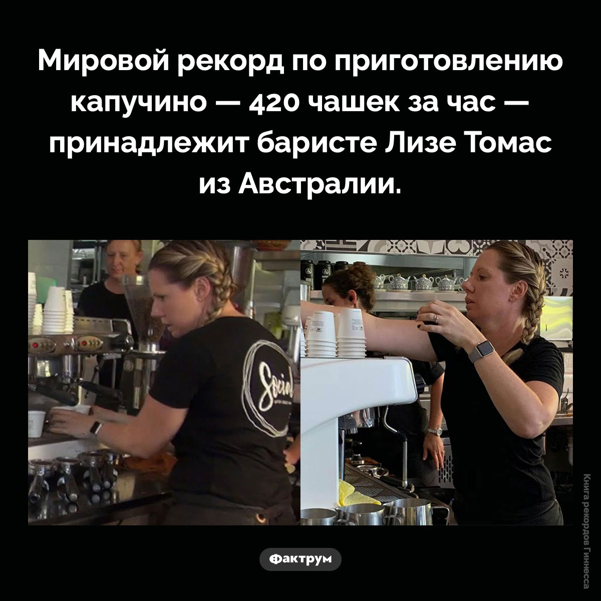 Мировой рекорд по приготовлению капуччино - свежие новости на Toplenta по теме Книга рекордов гиннесса