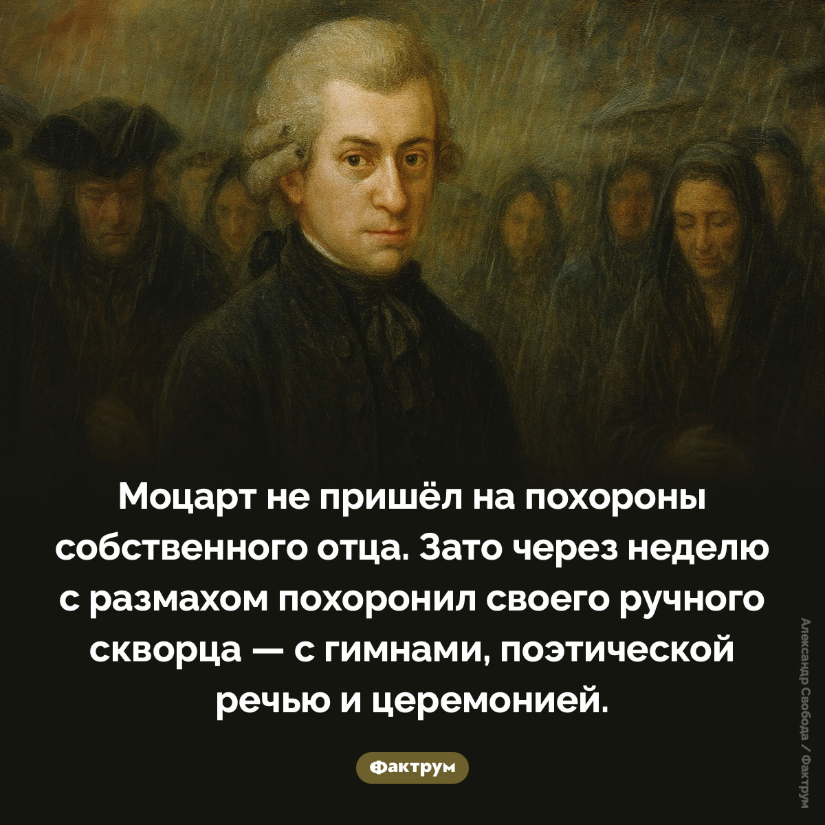 Моцарт и похороны скворца - свежие новости на Toplenta по теме Известны