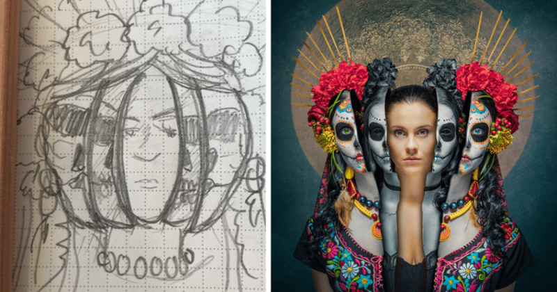 Цифровой художник из Финляндии превращает небрежные наброски в потрясающие работы - похожая новость на Toplenta