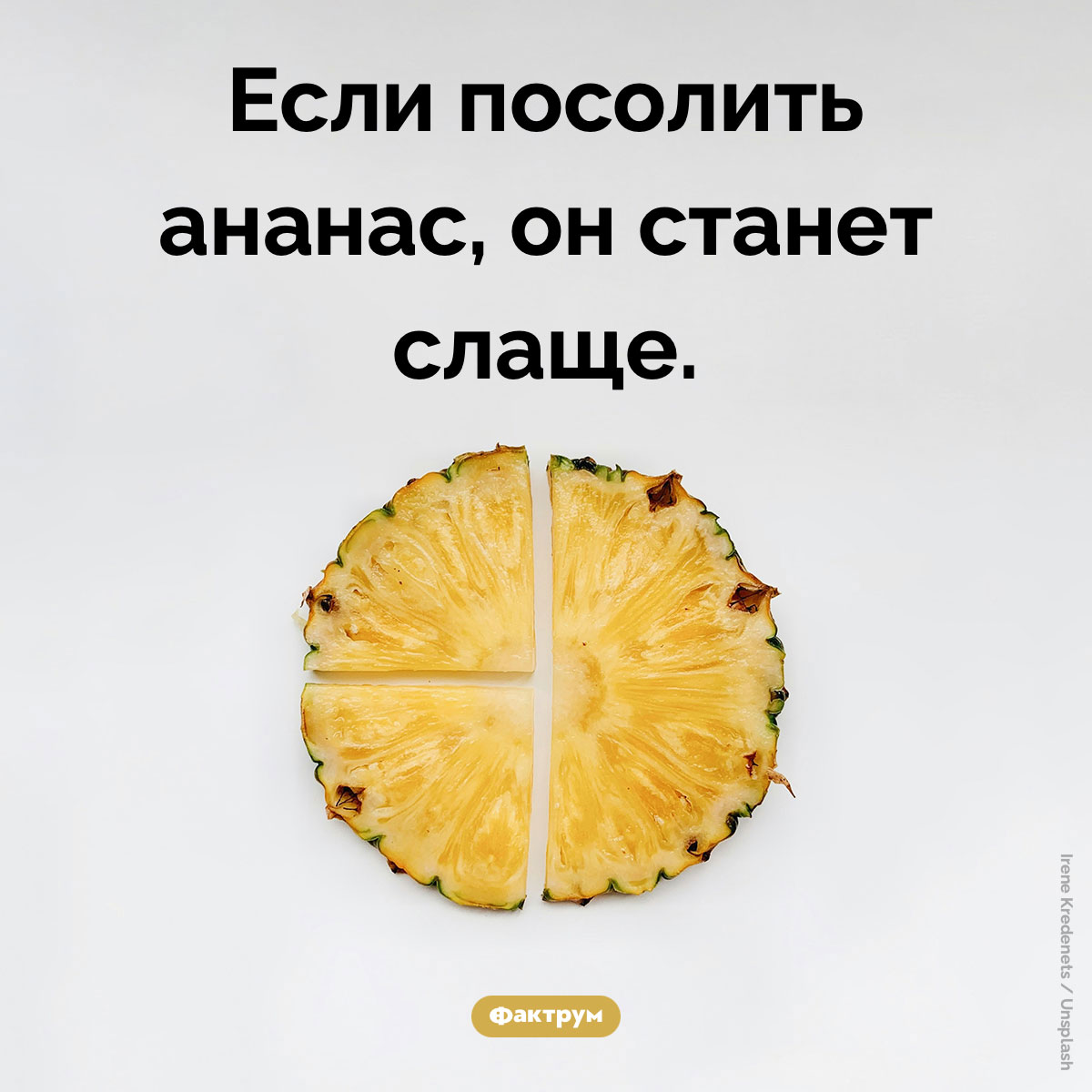 Если посолить ананас, он станет слаще - свежие новости на Toplenta по теме Факты в картинках