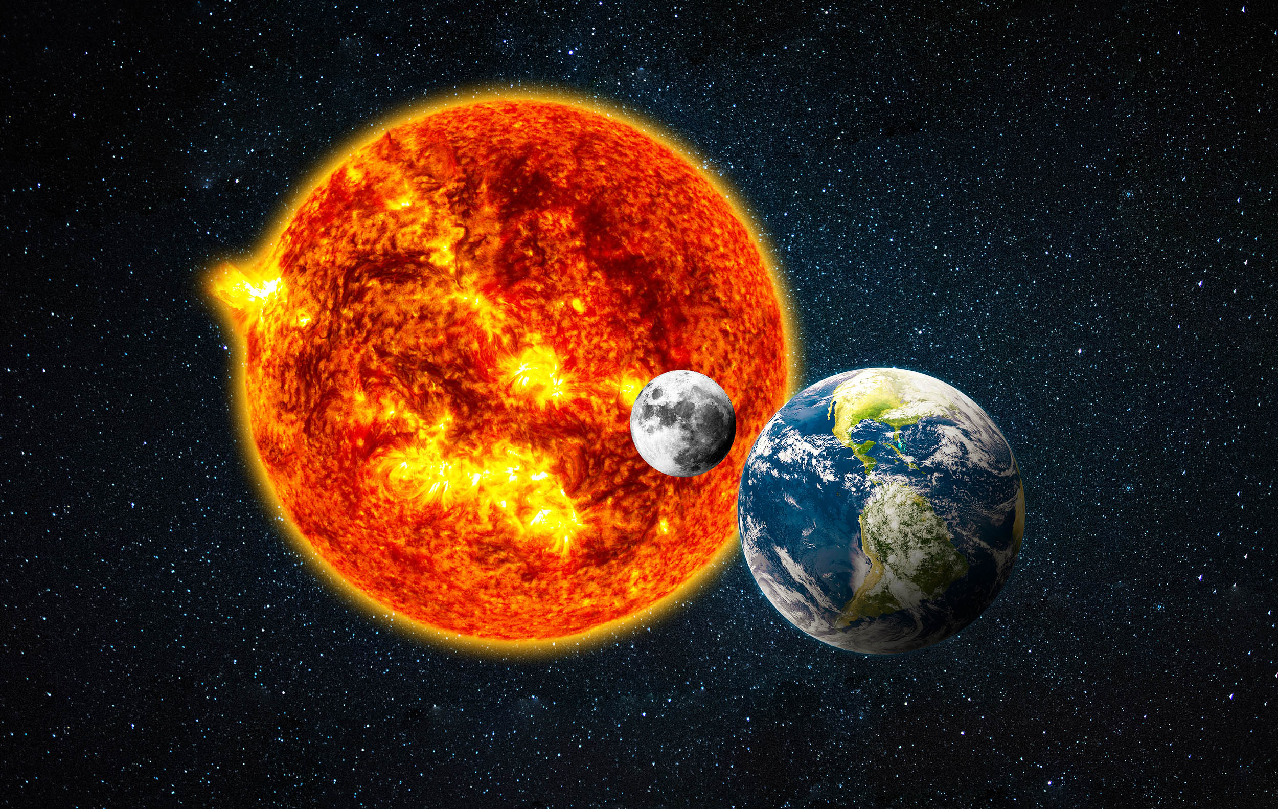 Почему Луна и Солнце кажутся одинаковыми на небе, хотя разница между ними огромная - похожая новость на Toplenta