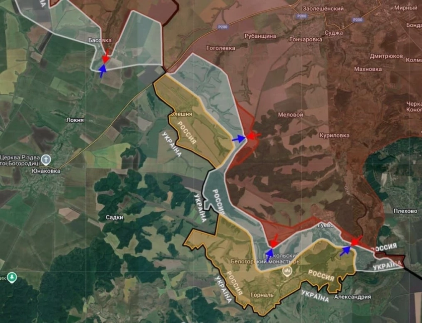 В Курской области не смолкают тяжёлые бои восточнее Олешни: карта боевых действий по состоянию на 15.04.2025 - свежие новости на Toplenta