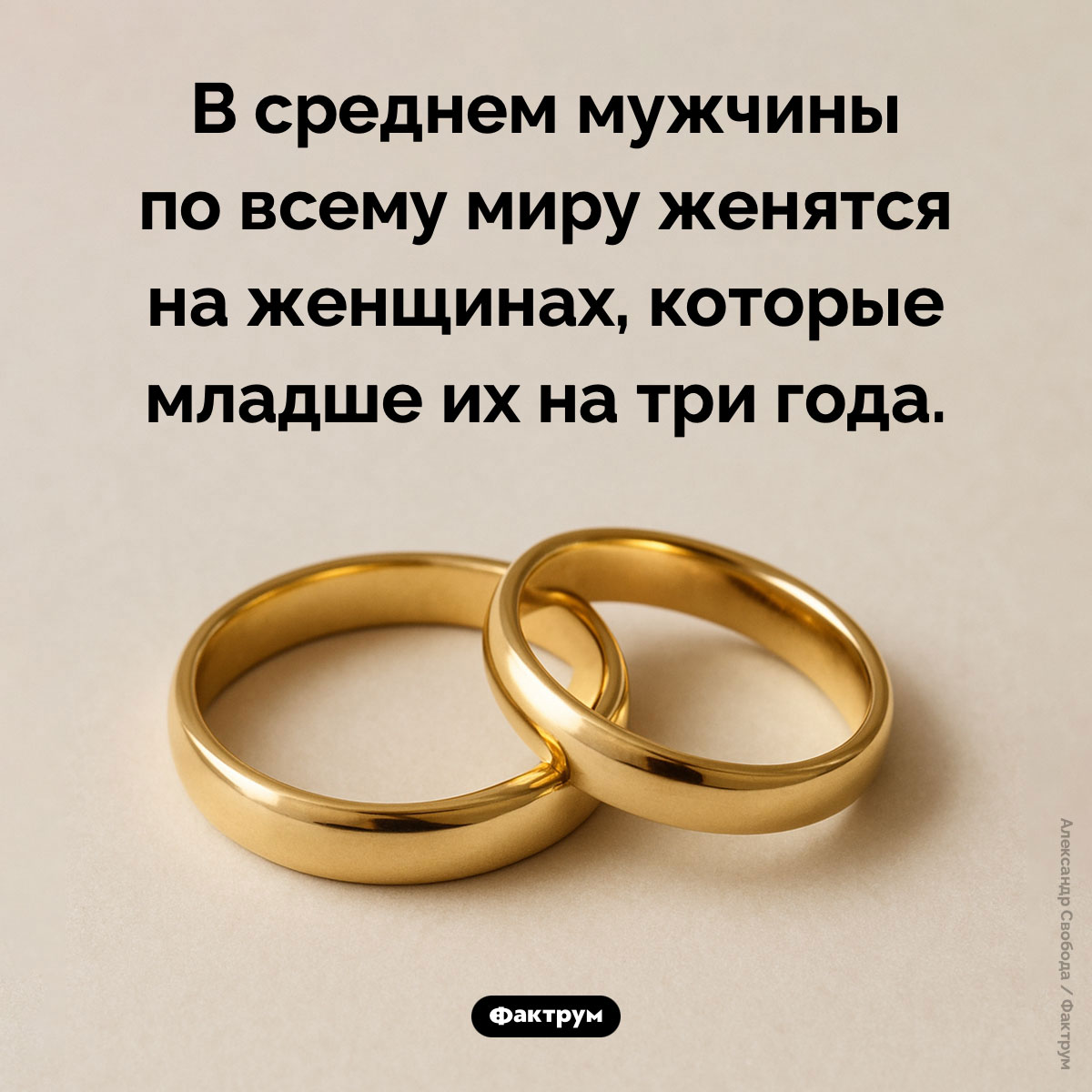 Мужчины женятся на женщинах на три года моложе - свежие новости на Toplenta по теме Факты в картинках