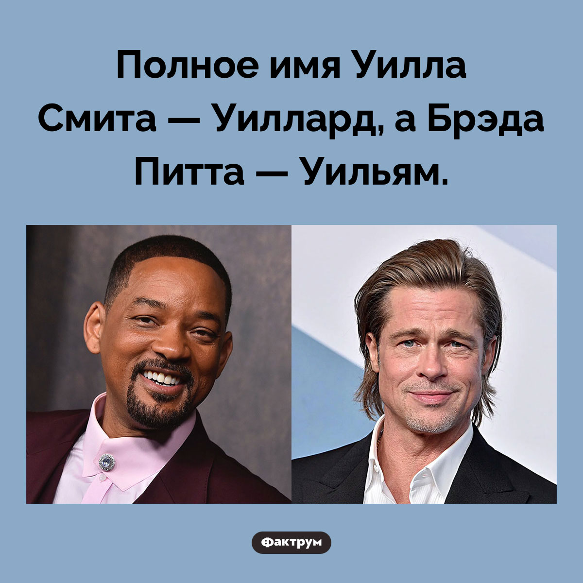 Актёры Уиллард Смит и Уильям Питт - свежие новости на Toplenta по теме Известны