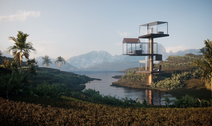 Концепт причудливого прозрачного дома, главной изюминкой которого станет лифт - свежие новости на Toplenta по теме социальная сеть