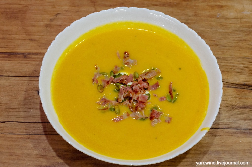 Тыквенный суп с хрустящим беконом - свежие новости на Toplenta