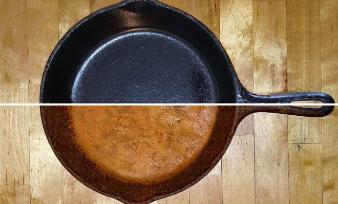 Берем старую чугунную сковороду и превращаем в новую - похожая новость на Toplenta