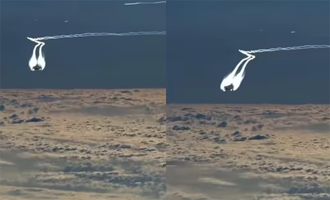 Как выглядит самолет на полной скорости, если его снять на видео из другого самолета - свежие новости на Toplenta по теме Самолет a57