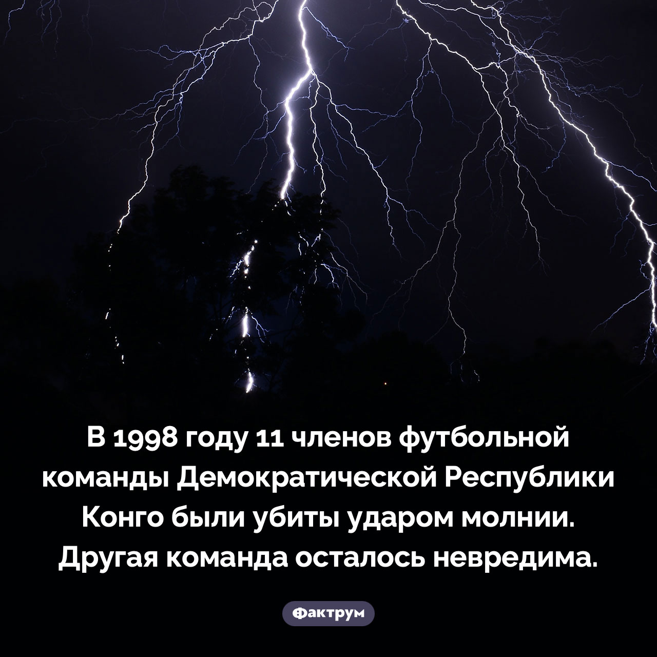 Молния убила 11 игроков футбольной команды Конго - свежие новости на Toplenta по теме Молнии
