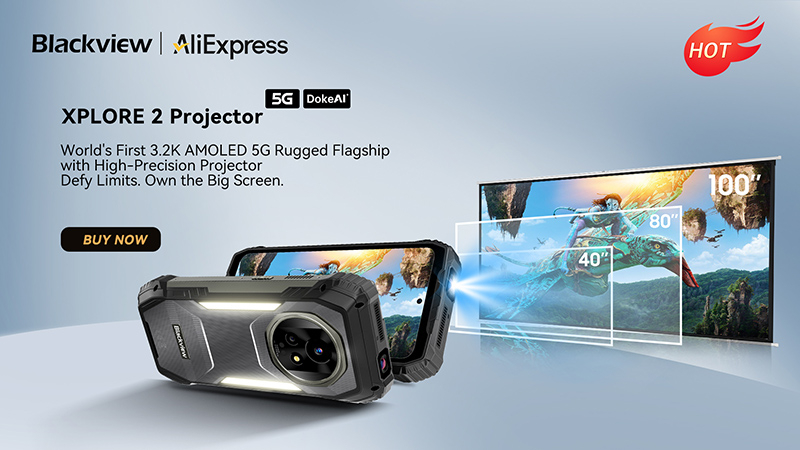 Blackview начала продажи защищённого смартфона Xplore 2 Projector с проектором, смарт-часов W90 Pro и умных очков BV100 - свежие новости на Toplenta по теме телефон